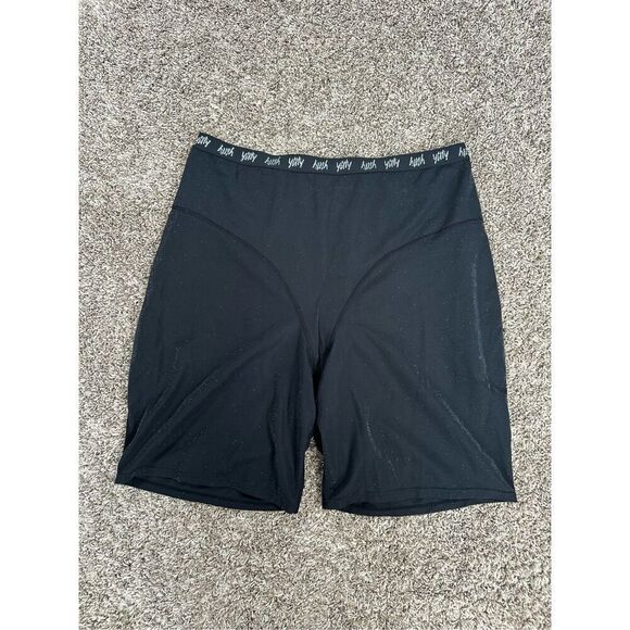 Yitty Fabletics Spotlight Shaping High Waist Short Shimmered Black Plus Size 2X - Picture 4 of 10